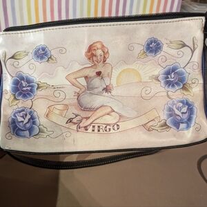 Relic Virgo Clutch with Blue and Cream Design